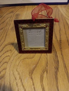 Weihnachtsverzierung/Tischplatte Bilderrahmen.  3 "X 3 ". Liebe, Hoffnung, Freude, Glaube - Bild 1 von 6