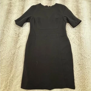 Michael Michael Kors Etuikleid schwarz Größe 6 Kurzarm ausgestellt Reißverschluss - Bild 1 von 9