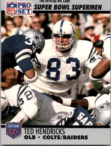 1990 TED HENDRICKS ProSet Super Bowl XXV anniv. used Free Ship - Picture 1 of 2