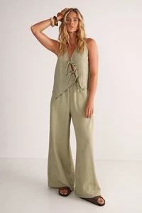 Nastygal Sage Wide Leg Trousers Womens Daywear Trousers - Picture 1 of 4