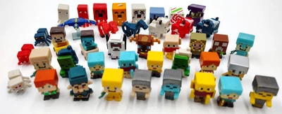 LOT OF 40+ Minecraft Mini Figures 1" Mixed Lot Toy Collectibles Series Festive - Image 1 of 4