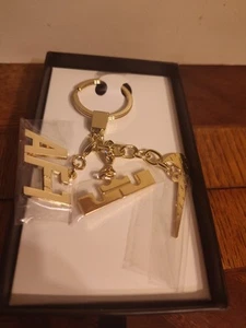 Nike AF1 LeBron James Swoosh Gold Plated Charm Keychain - Picture 1 of 5