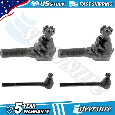 Extremo de varilla de amarre de dirección exterior interior delantero para Dodge D350 5,9 L 1989-1993 4x se adapta Foto 1 de 4