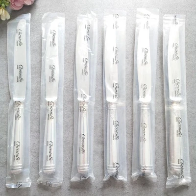 Christofle Malmaison Table Knife Unopened 6pcs Silverplate Flatware Brand New - Image 1 of 4