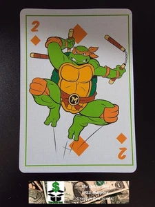 Tarjeta de juego Aquarius Teenage Mutant Ninja Turtles Michaelangelo 2 diamantes - Imagen 1 de 2