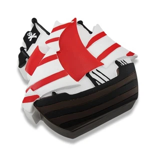 Zeckos Children`s Pirate Ship Trinket Box - Picture 1 of 3
