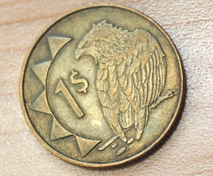 2002 Namibia 1 Dollar Bateleur Eagle - Picture 1 of 2