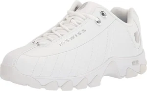Scarpa uomo K-Swiss ST329 CMF Wide Fit 03426-157-XW bianco/argento/argento nuova - Foto 1 di 7