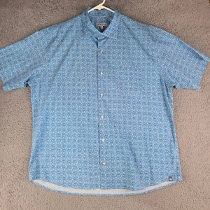 Peter Millar Hemd Herren XL blau Flossenrochen Fischgräten Allover-Druck Knopfleiste gebraucht, in einwandfreiem Zustand - Bild 1 von 17