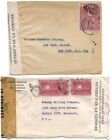 Haiti 1942 & 1943 Covers w/Haiti Censor Label & h/s, One w/US Censor Tape