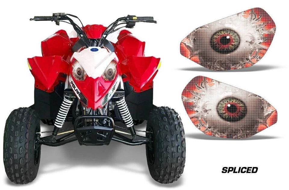 Headlight Eye Graphics Kit Decal Cover For Polaris Outlaw 90 2002-2011 SPLICE R - Image 1 of 1