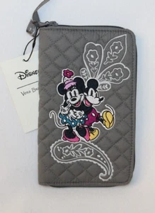 Vera Bradley RFID Deluxe Travel Wallet Mickey Mouse Piccadilly Paisley NWT - Picture 1 of 3
