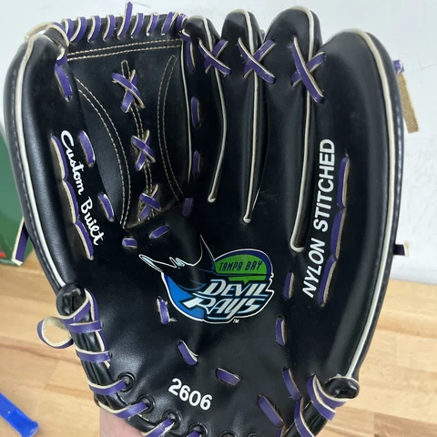 Tampa Bay Devil Rays AMTRAK  Nylon Stitched Baseball Glove 2606 RARE! Cover