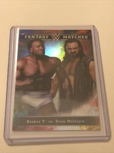 Tarjeta de inserción Booker T Drew McIntyre 2020 WWE Topps cromada fantasía partidas - Imagen 1 de 2