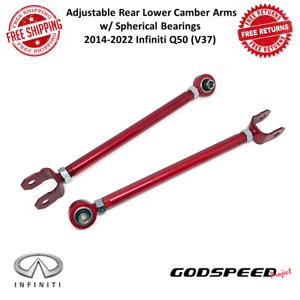 Godspeed Adjustable Rear Lower Camber Arm w/Spherical Bearing For 14-22 Infiniti