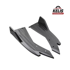 2pcs Universal Rear Bumper Auto Diffuser Side Fender Skirt Lip Spliter Protector - Picture 1 of 4