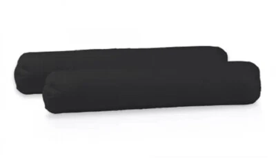 Lot De 2 Taies De Traversin 100% Coton - Noir - 85x185 Cm HOME LINGE PASSION