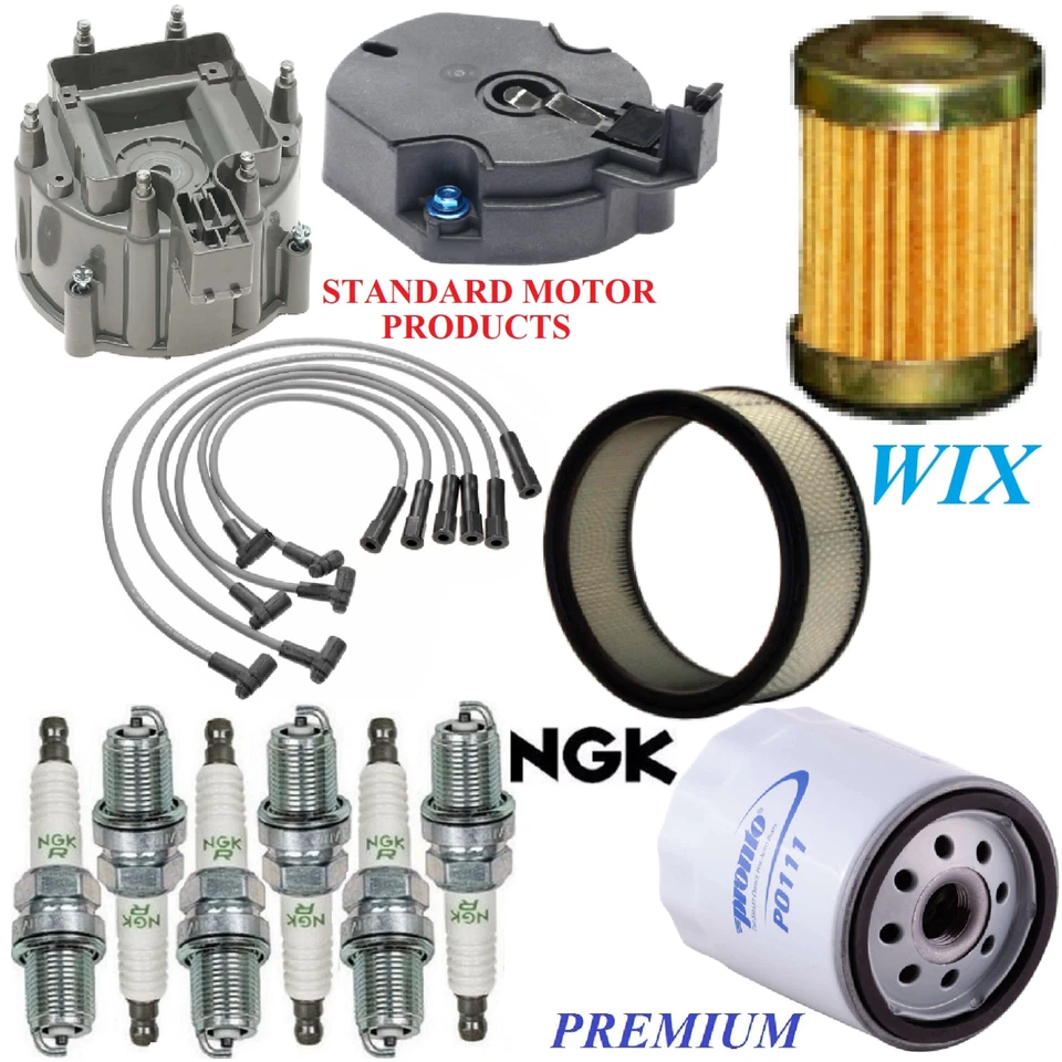 Tune Up Kit Filters Cap Spark Plugs Wire For CHEVY EL CAMINO V6 3.8L 1978-1979 - Image 1 of 1