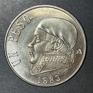 1983 MEXIKO ONE 1 PESO Morelos Stempelglanz ausländische Weltmünze - Bild 1 von 2