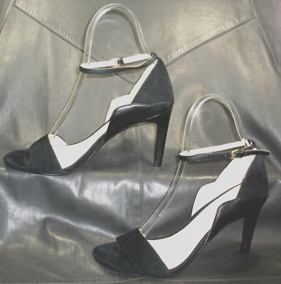 Cole Haan Grace Mujer Negro Gamuza Tobillo Correa Frontal Vestido Sandalia Zapatos Talla 8B Foto 1 de 4