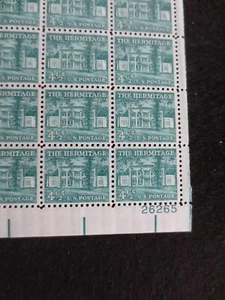 Doc Scott 1037 THE HERMITAGE LIBERTY SERIES 4.5¢ 1950 Sheet of 100 MNH - Picture 1 of 5