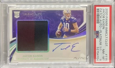 Jacob Eason 2020 Immaculate RPA 1/1 - Image 1 of 2