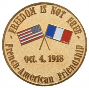 WWI Commemorative Medal: Freedom is Not Free, Mayor of Fléville, France - Picture 1 of 2