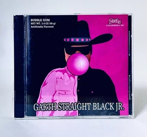 Vintage 1997 Zeebs GARTH STRAIGHT BLACK JR. Bubble Gum CD 5” Candy Container - Picture 1 of 3