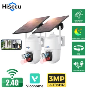 3MP 2.4G Wifi Solar Security Cameras PIR PTZ Camera Vicohome APP Remote Control - Picture 1 of 13