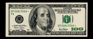 2001 $100 Federal Reserve Note STAR Free shipping {C148} - Picture 1 of 2