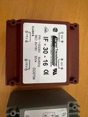 SIGNAL TRANSFORMER IF-30-16 PRI:115/230V SEC:8/16V 30VA TESTED QTY 2 - Image 1 of 4