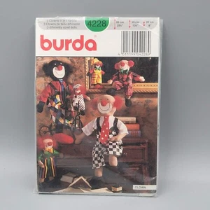 Vintage BURDA Sewing Craft Pattern 4228 Clown Dolls UNCUT - Picture 1 of 4