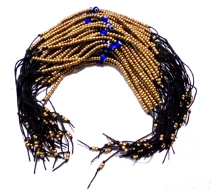 50 Glück-Freundschaftsbänder Türkisches Auge Murano Perle Gold 3mm - Bild 1 von 2