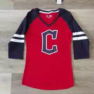 NWT MLB Cleveland Guardians Women's Long Sleeve T-Shirt Size XS - Picture 1 of 7
