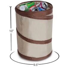 Pop-Up Spiral Trash Bin Can Heavy Duty - 9.5” X 13”  - 4 Gal - Travel, RV, Dorm