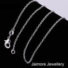 Silver Plated Link Chain 1mm 18" Fine Necklace Girls Ladies + Free Pouch