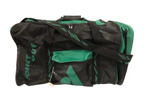BORSONE NYLON CON TRACOLLA BORSA 2 TASCHE ESTERNE CM62X30X35 NERA E VERDE - Imagen 1 de 3