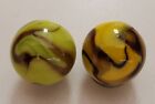 Marbles 2 Shooters Bumblebee and Grasshopper, green and yellow, 1" size