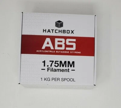 HATCHBOX ABS 1.75 MM 3D Printer Filament, RED. 1kg Spool.  Package Sealed - Image 1 of 3