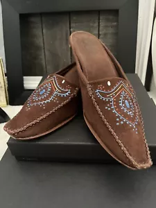 CHARLIE 1 HORSE Paint Moccasin I6048 50840 1068 Brown Mule Size 8 - Picture 1 of 8