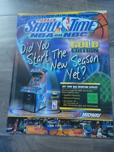 NBA Show Time Gold Edition by Midway Video Arcade Brochure - Picture 1 of 1