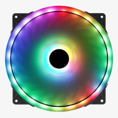 RGB 20CM 200mm Quiet High Airflow Computer PC Cooling Case Fan, 4-pin connector - Image 1 of 4