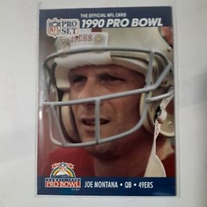 1990 Pro Set Football Joe Montana #408 San Francisco 49ers Pro Bowl