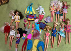 Vintage Barbie Doll Lot , 13 Dolls , Clothes, Carrying Case , Shoes, Most 1966