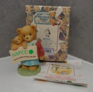 Cherished Teddies Amy "Girl with NSPCC Banner" Figur - datiert 2000 - Originalverpackt - Bild 1 von 14