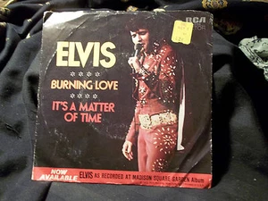 ELVIS PRESLEY BURNING LOVE / IT'S A MATTER OF TIME 45 VINYL - Picture 1 of 2