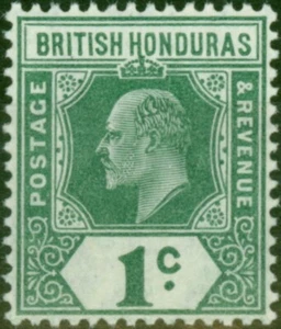 British Honduras 1910 1c Blue-Green SG95 V.F MNH (2) - Picture 1 of 1