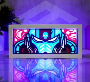 Space Marine LED 3D Leuchtkasten - handgefertigte dekorative Lampe mit Fernbedienung 14 Farben - Bild 1 von 1