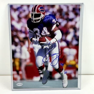THURMAN THOMAS signed 8x10 handsigniertes Foto! BÜFFELSCHEINE! AUTO COA - Bild 1 von 4