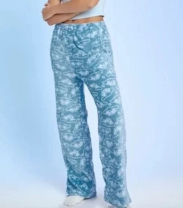 New Hello Kitty Blue Pajama Lounge Pants Medium Fleece Cinnamoroll Angel Wings - Picture 1 of 1